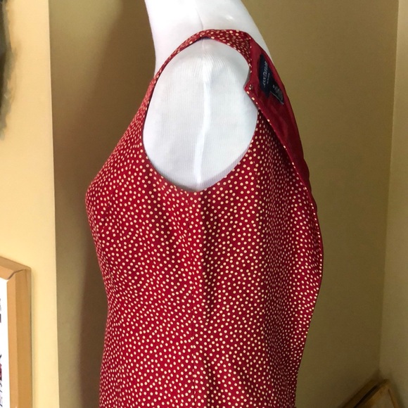 VTG Ann Taylor Size 4P 100% Silk PolkaDots TankDress Pretty Woman Valentine Vibe - Picture 6 of 13